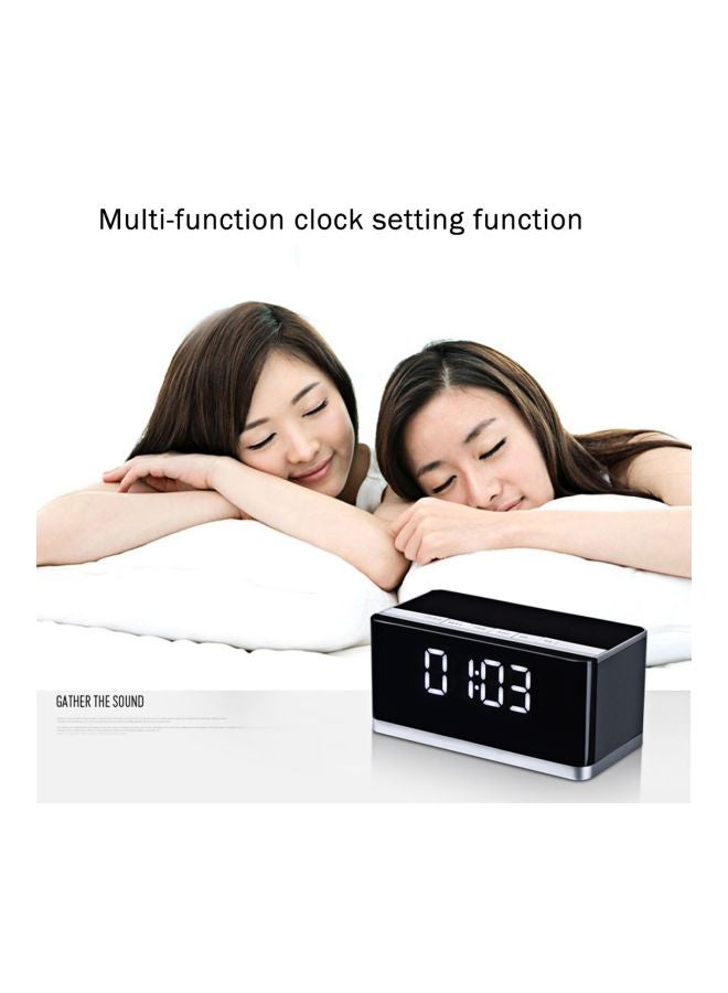 Sansui - Portable Bluetooth Speaker With Mic Black/Silver - Image 1