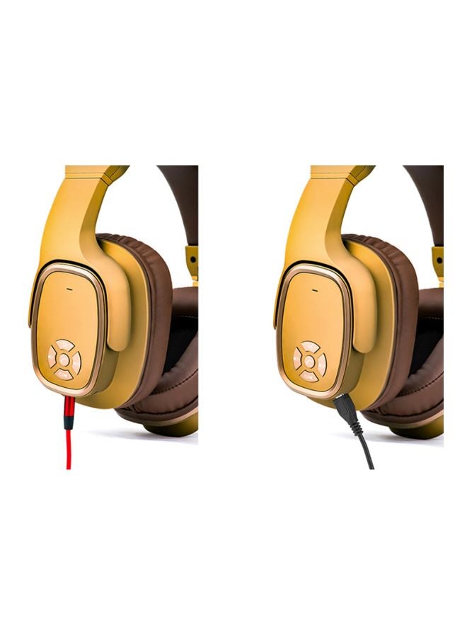 ون دير سماعة S2 لاسلكية توضع فوق الأذن بني/أصفر - Image 4