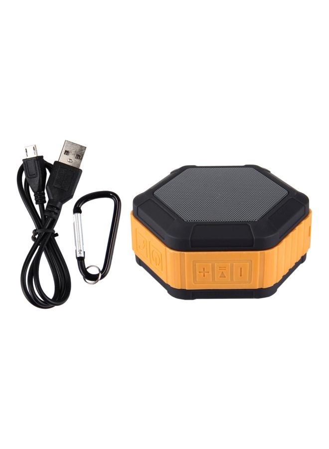 BT508 Portable Stereo Bluetooth Speaker With Built-In Mic And Hook Orange/Black - Image 1
