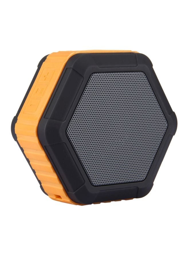 BT508 Portable Stereo Bluetooth Speaker With Built-In Mic And Hook Orange/Black - Image 3