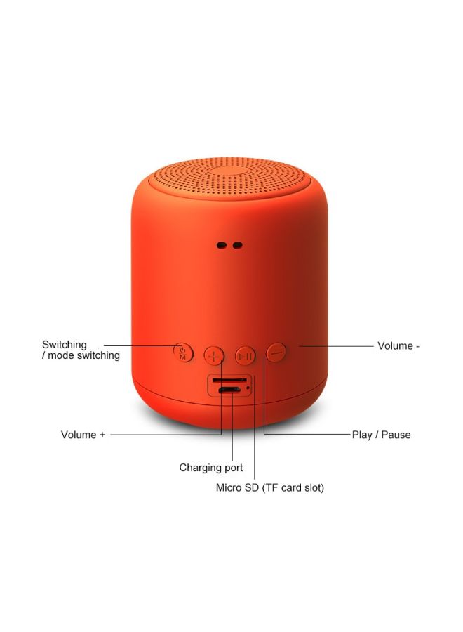 ساناج مكبر صوت محمول يعمل بتقنية البلوتوث أحمر - Image 2