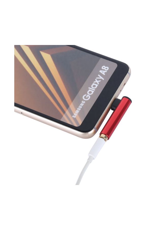 Generic Type-C To 3.5mm Stereo Headphone Jack Adapter Red  - Image 4