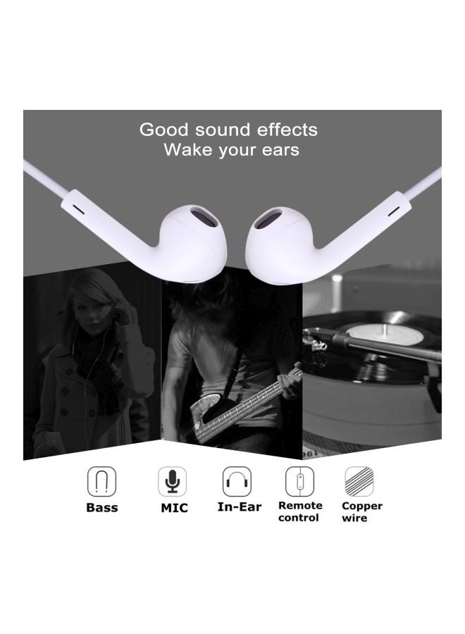 M27 In-Ear Wired Headphone With Mic White - Image 3
