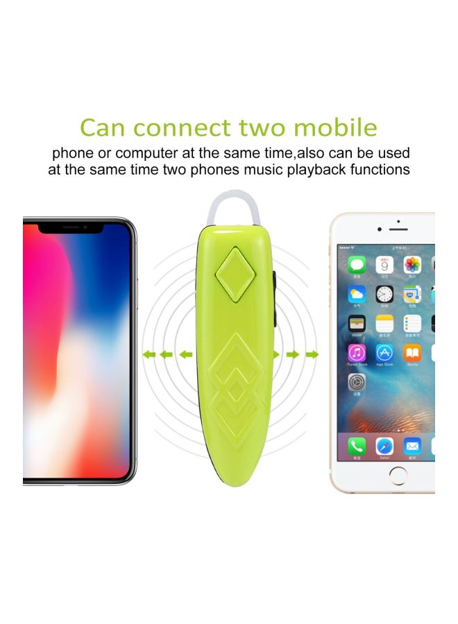 سماعة أذن داخلية بلوتوث ستيريو X5 مزودة بميكروفون أخضر/أسود - Image 5