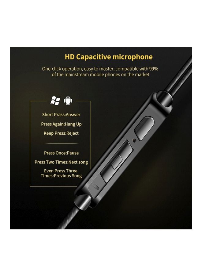 QKZ CK3 In-Ear Earphones With Mic Black  - Image 3