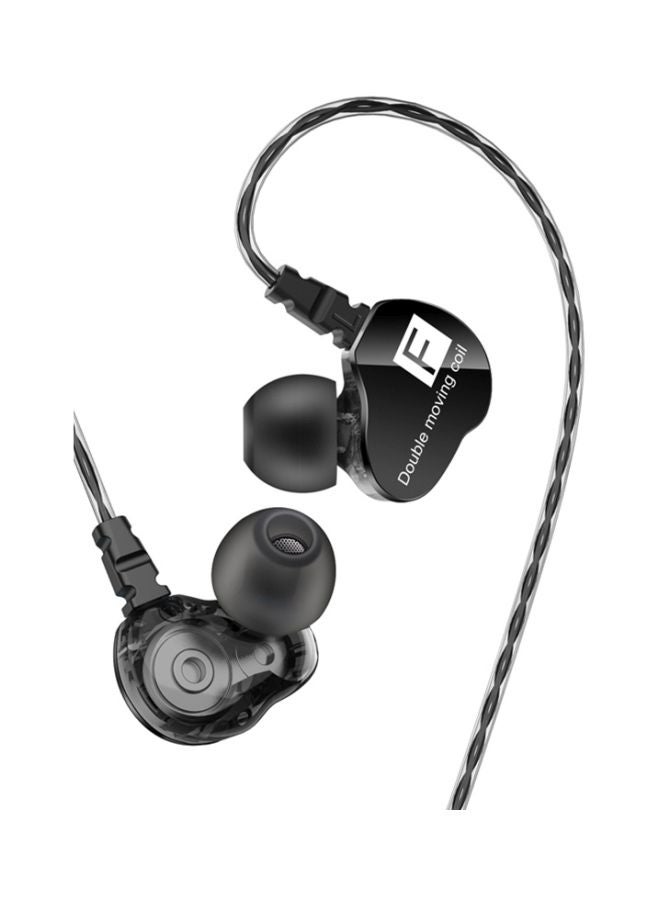 QKZ Wired In-Ear Earphones With Mic Black  - Image 2
