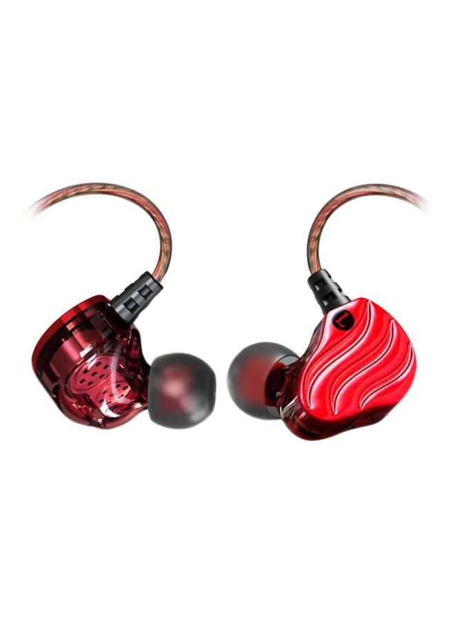 QKZ Wired In-Ear Earphones Red/Black  - Image 1