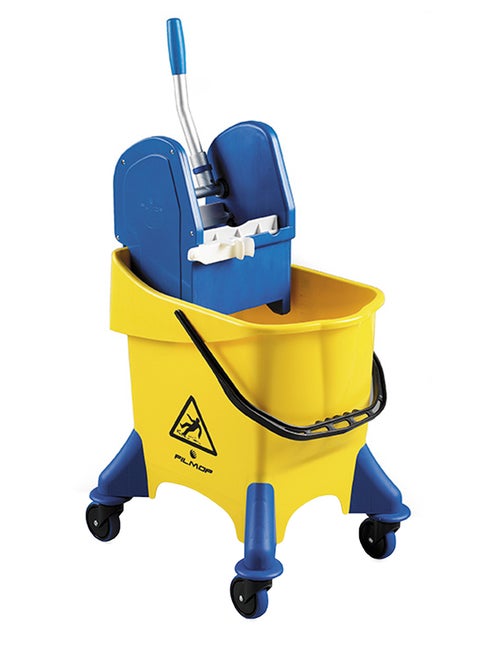 Polypropylene Shock Proof Bucket With Wringer Yellow 30Liters
