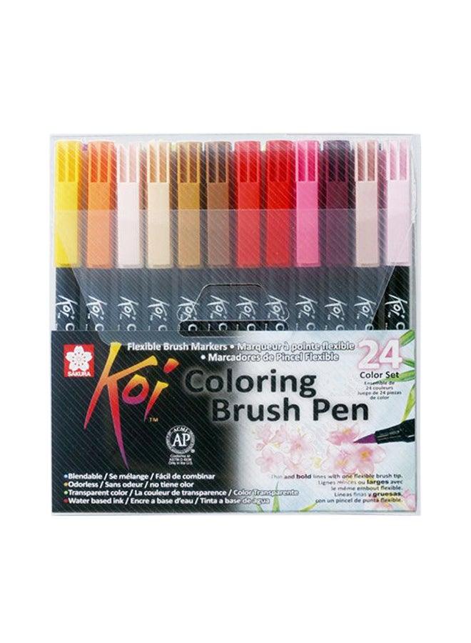 Koi 24 Coloring Brush Pen Multicolour