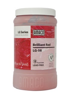 Amaco Brilliant Red Low Fire Gloss Glaze Brilliant Red 