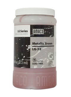 Amaco Metallic Brown Low Fire Gloss Glaze Metallic Brown 