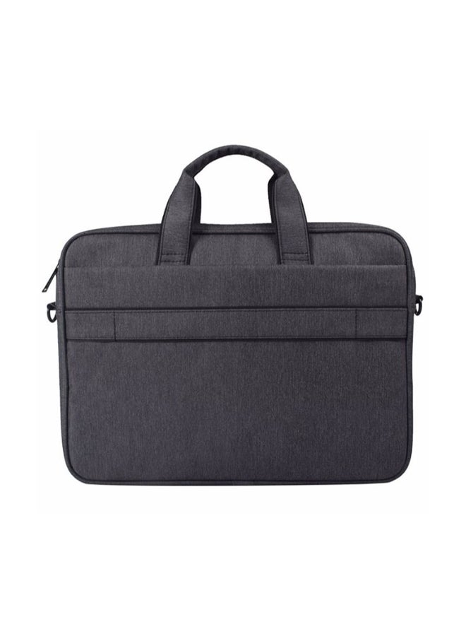 Waterproof Anti-Scratch One Shoulder Handbag For Laptop With Suitcase Belt Black  - Image 2