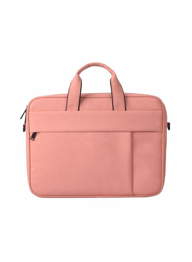 Waterproof Anti-Scratch One Shoulder Handbag For Laptop With Suitcase Belt Pink  - Image 1