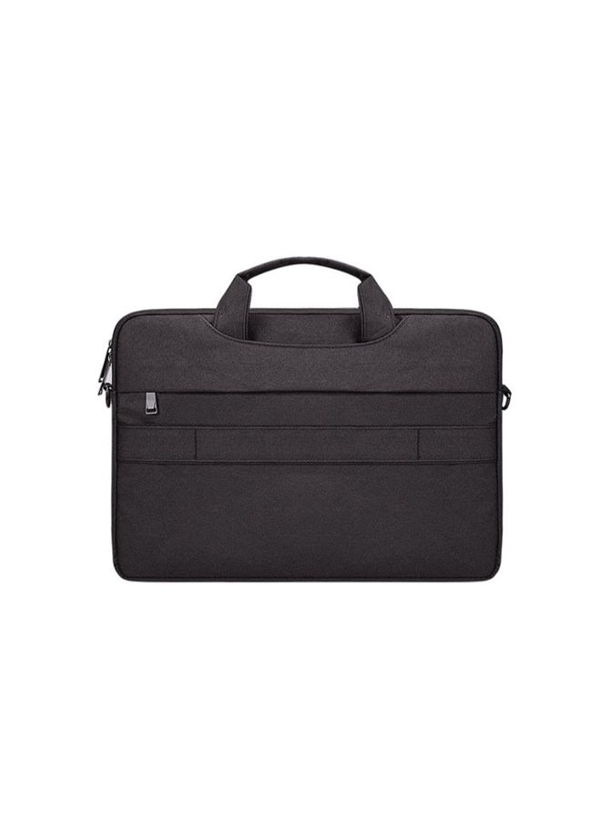 Waterproo Portable One Shoulder Handbag For Laptop With Suitcase Belt Black  - Image 2