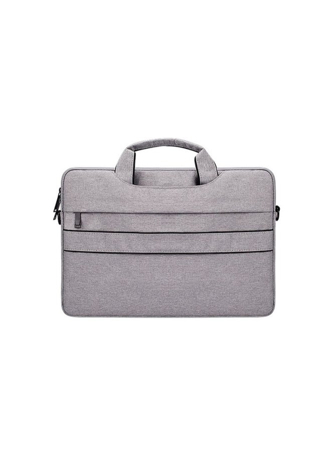 Waterproo Portable One Shoulder Handbag For Laptop With Suitcase Belt Light Grey  - Image 2