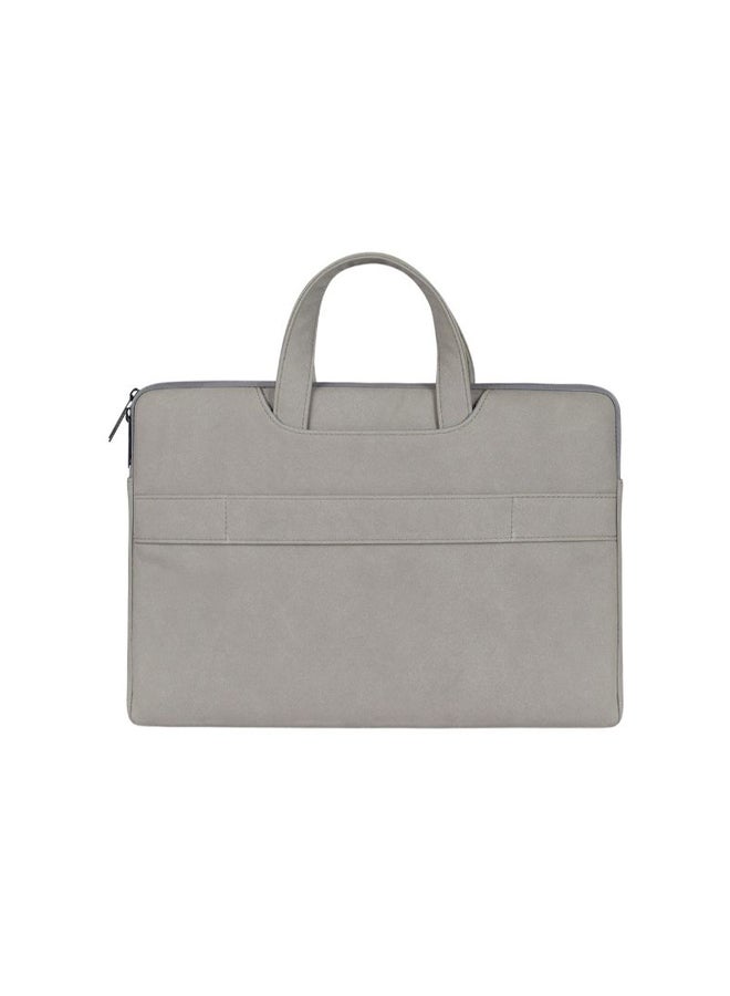 Waterproo Portable One Shoulder Handbag For Laptop With Suitcase Belt Light Grey  - Image 2