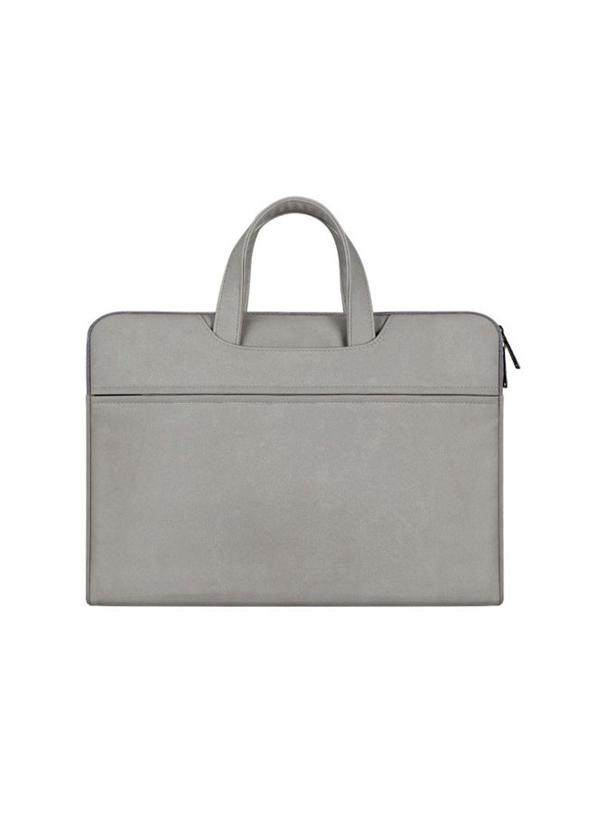 Waterproo Portable One Shoulder Handbag For Laptop With Suitcase Belt Light Grey  - Image 1