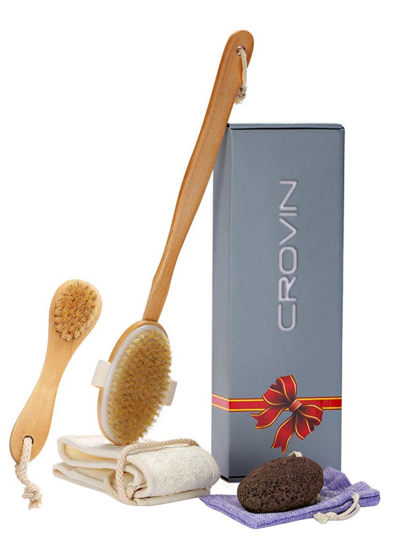 Dry Body Brush Set Multicolour