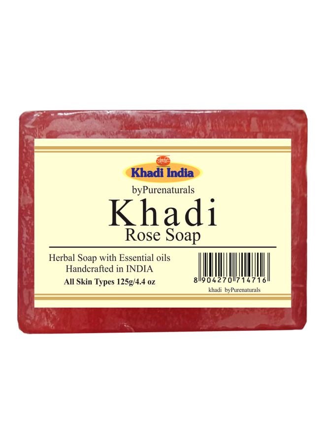 Pack Of 4 Khadi Rose Soap 125grams - v1567246484/N29322468A_1