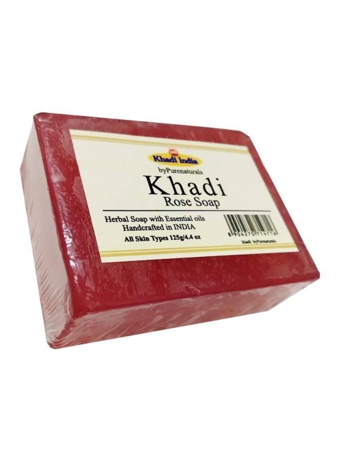 Pack Of 4 Khadi Rose Soap 125grams - v1567246485/N29322468A_3