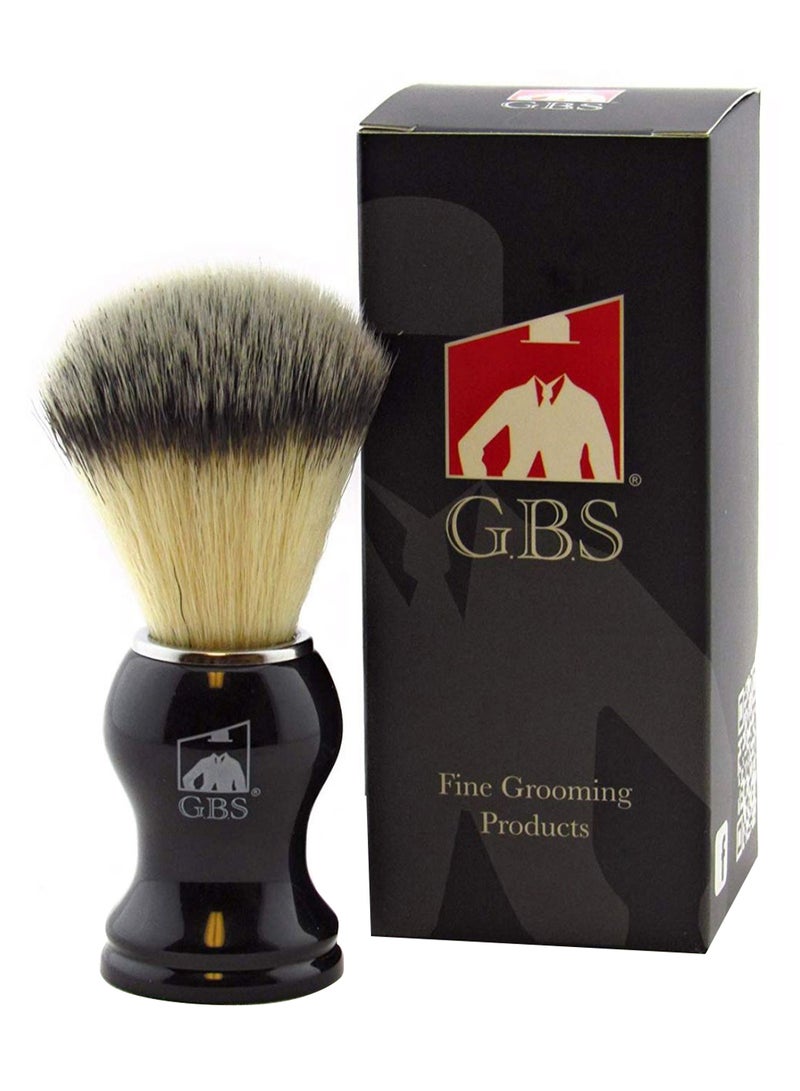 G.B.S Synthetic Shaving Brush Black/Beige