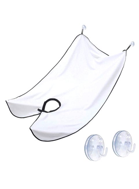 Beard Apron With Clipping Catcher White