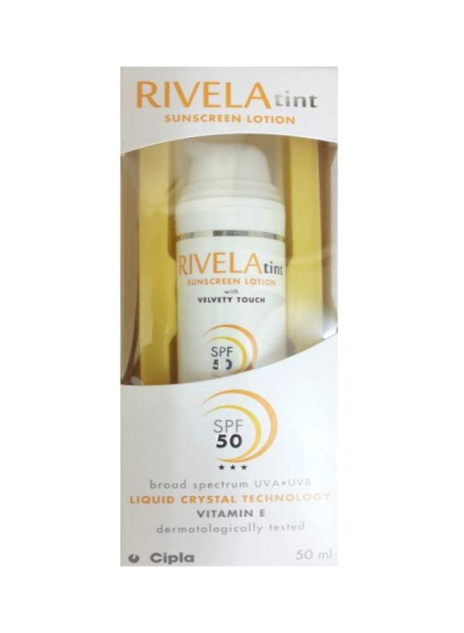 Cipla Rivela Tint Sunscreen Lotion With Velvety Touch SPF50 50ml