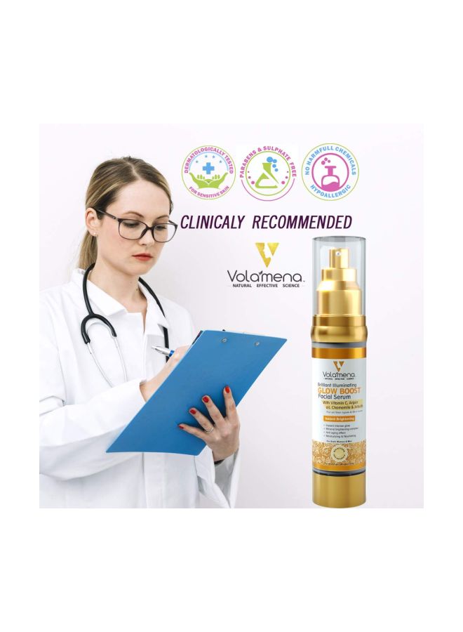 VOLAMENA Brilliant Illuminating Glow Boost Facial Serum 50ml - Image 3