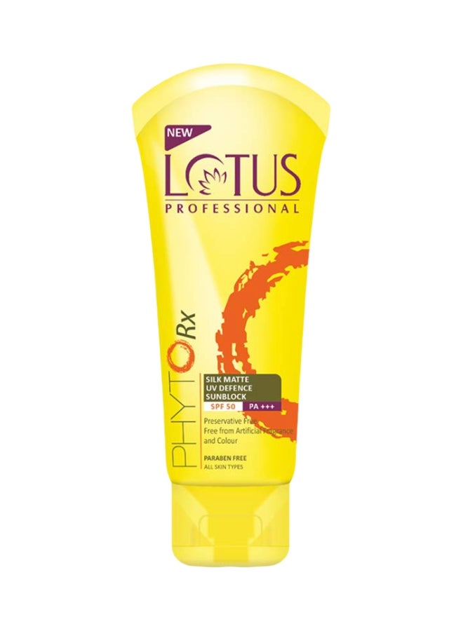 Lotus Professional Phytorx Silk Matte UV Defense Sunblock SPF50 75grams  - Image 1