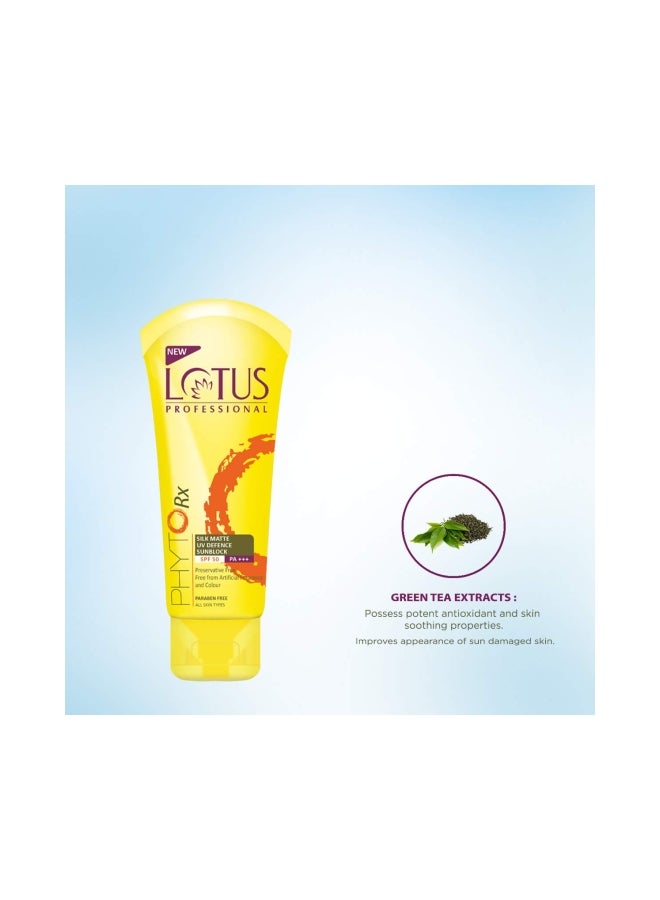Lotus Professional Phytorx Silk Matte UV Defense Sunblock SPF50 75grams  - Image 2