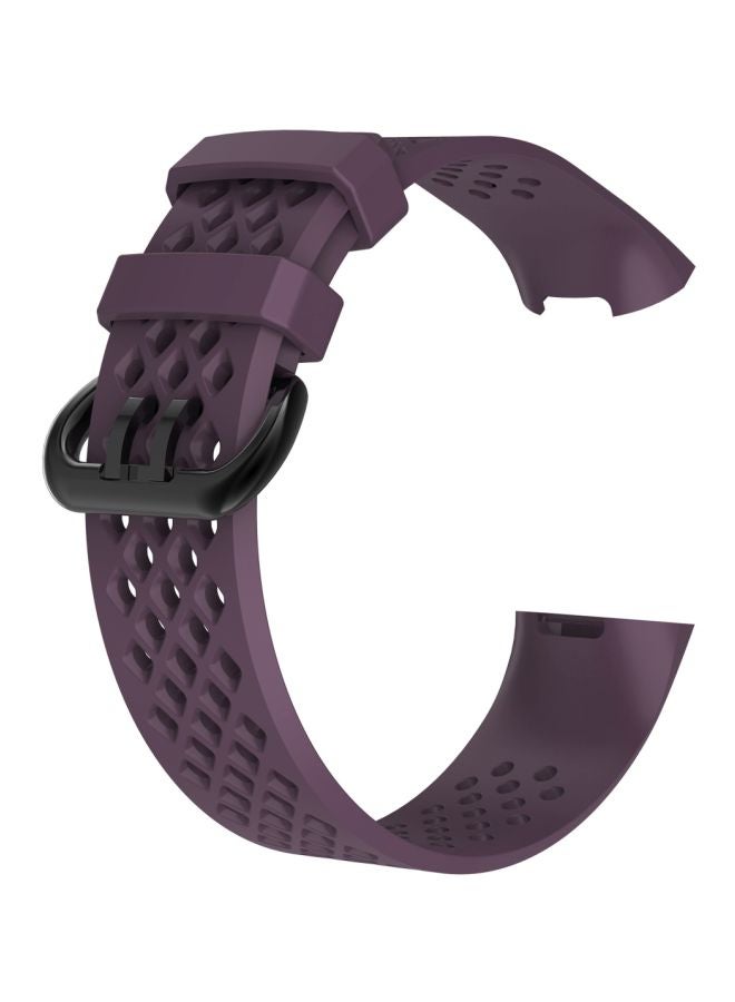 Adjustable Sport Wrist Strap For Fitbit Charge 3 Dark Purple - Image 1