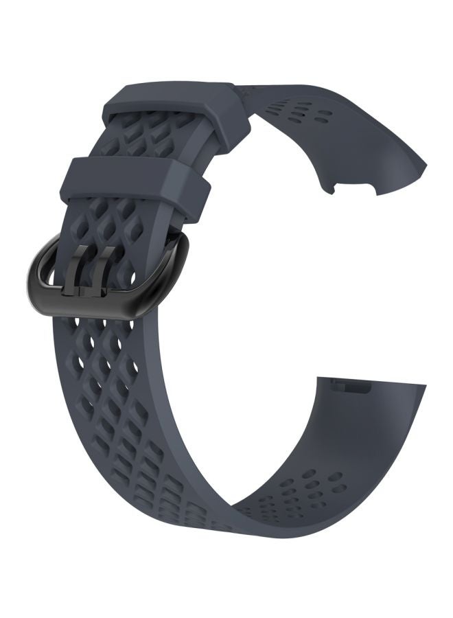 Adjustable Sport Wrist Strap For Fitbit Charge 3 Navy Blue