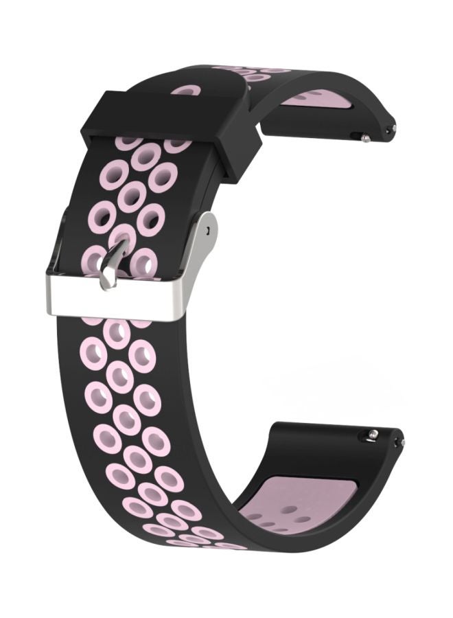 Replacement Silicone Strap For Xiaomi Huami Amazfit Bip Lite Version 20mm Black/Pink - Image 1