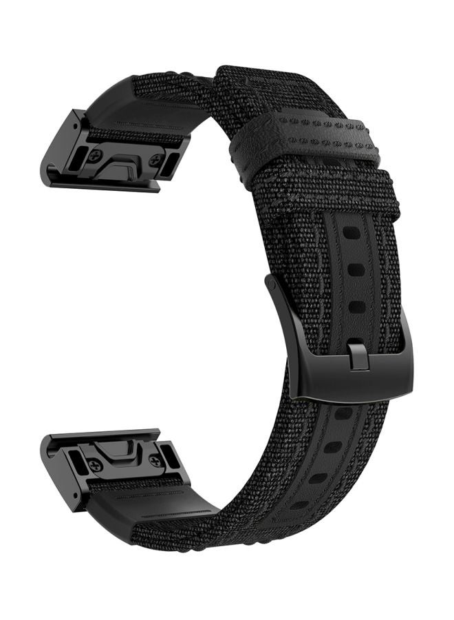 Replacement Strap For Garmin Fenix5x Plus Black - Image 1