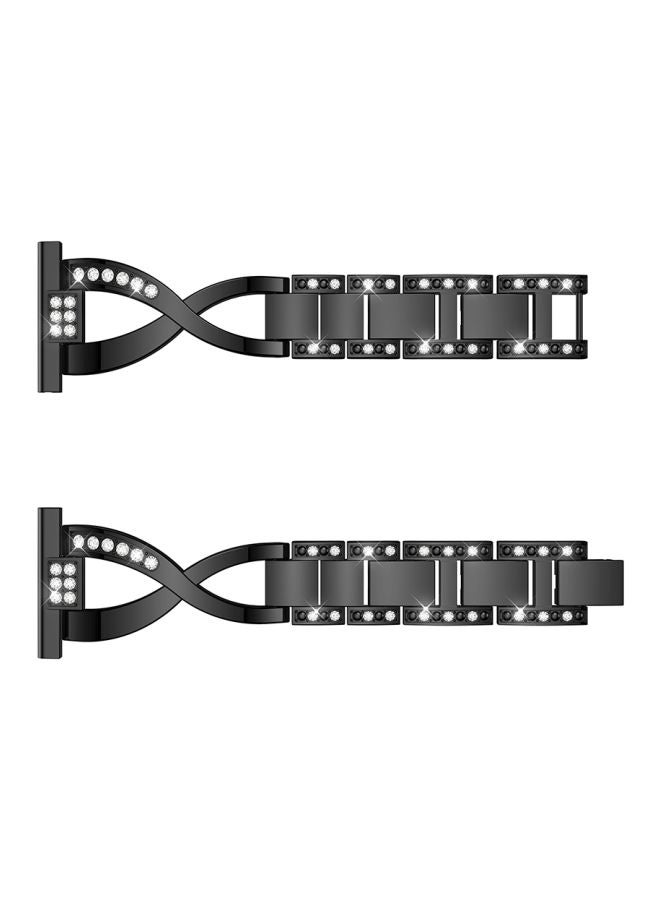 Diamond Studded Replacement Strap For Fitbit Versa Lite Black - Image 5