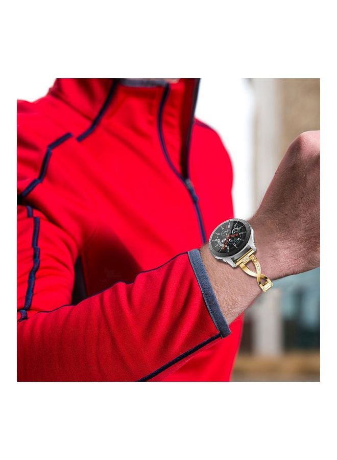 Diamond Studded Replacement Strap For Galaxy Watch 46 mm Gold - Image 4