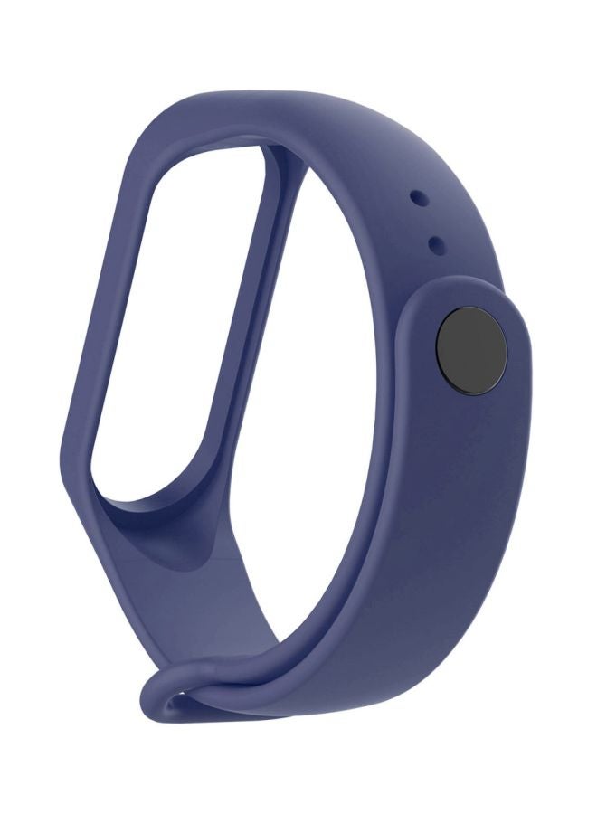 Silicone Rubber Wrist Band Strap With TPU Full Coverage Screen Film For Xiaomi Mi Band 4 Dark Blue  - Image 1