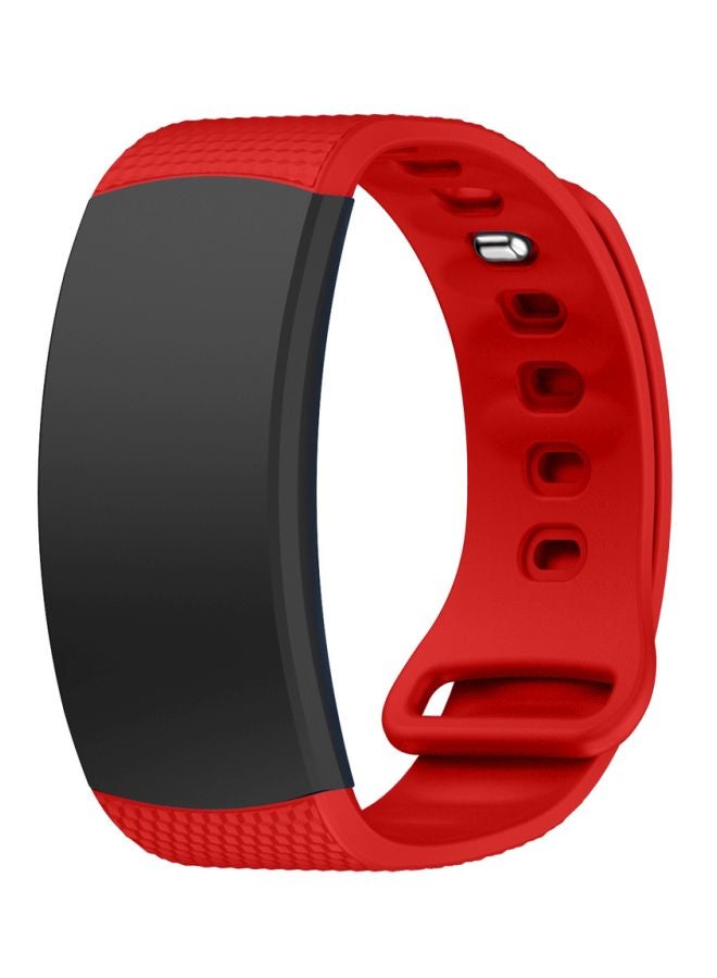 Silicon Watch Band For Samsung Gear Fit2 Red - Image 2