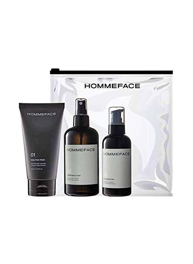 HOMMEFACE Pack Of 3 Daily Trio Skin Care Set  - Image 1