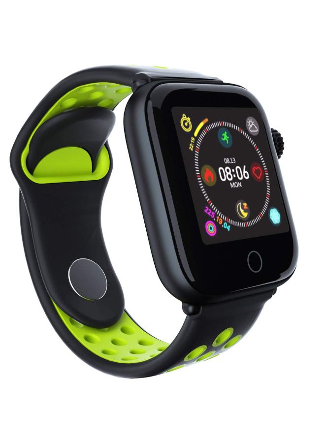 Eworld - 150.0 mAh Bluetooth Waterproof Smart Watch With Heart Rate Monitor For Samsung Galaxy A7 Black/Green - Image 1