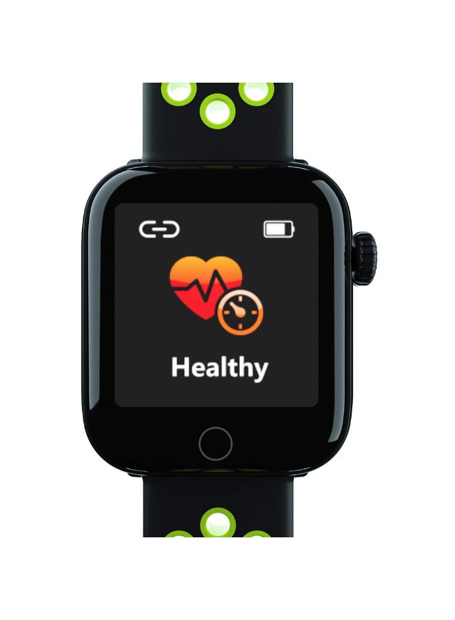 Eworld - 150.0 mAh Bluetooth Waterproof Smart Watch With Heart Rate Monitor For Samsung Galaxy A7 Black/Green - Image 1