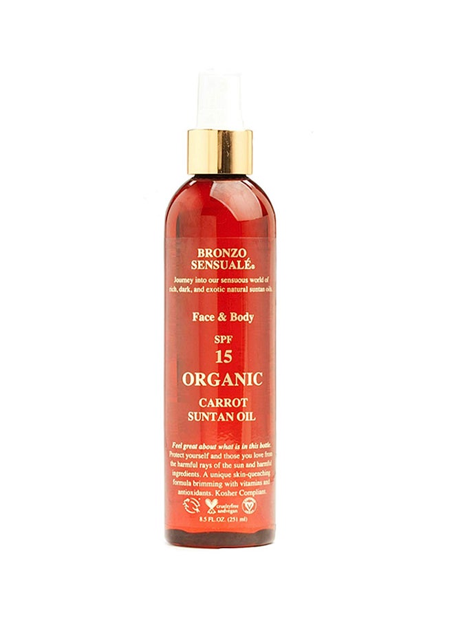 bronzo sensuale Certified Organic Carrot Suntan Oil SPF15 