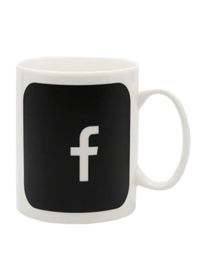COLOR CHANGING MUG Printed Ceramic Coffee Mug White/Black 