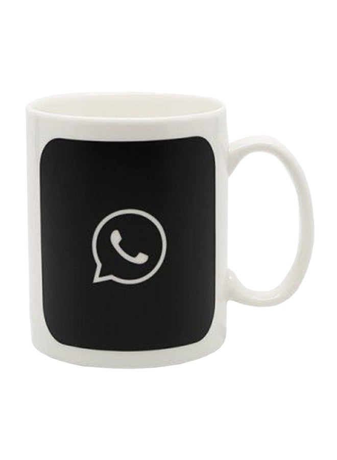 COLOR CHANGING MUG Printed Ceramic Coffee Mug White/Black 