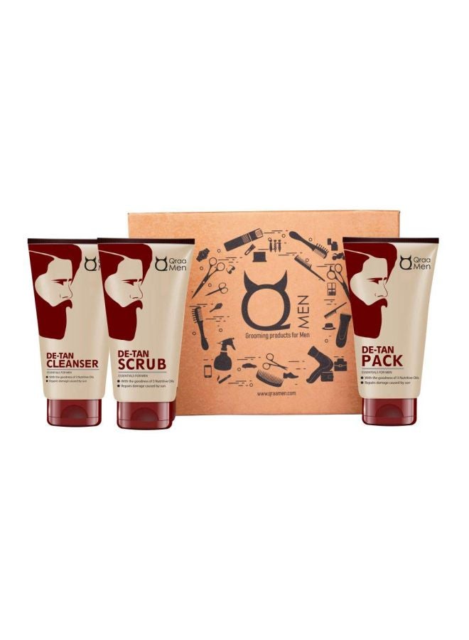 Qraa Men Pack Of 3 De-Tan Therapy Kit 320grams - Image 1