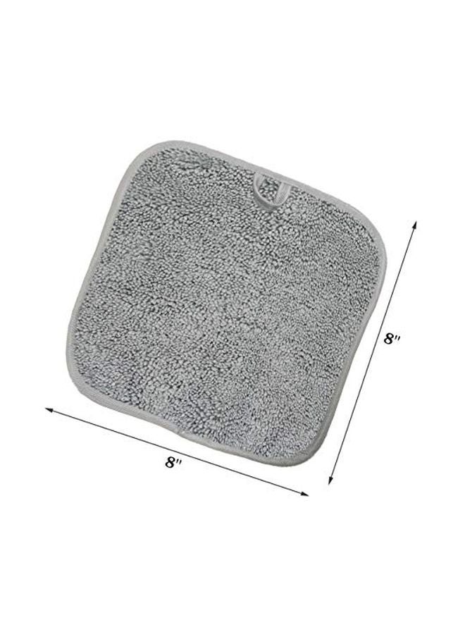 Polyte 6-Piece Microfiber Makeup Remover Cloth Grey/White - Image 2