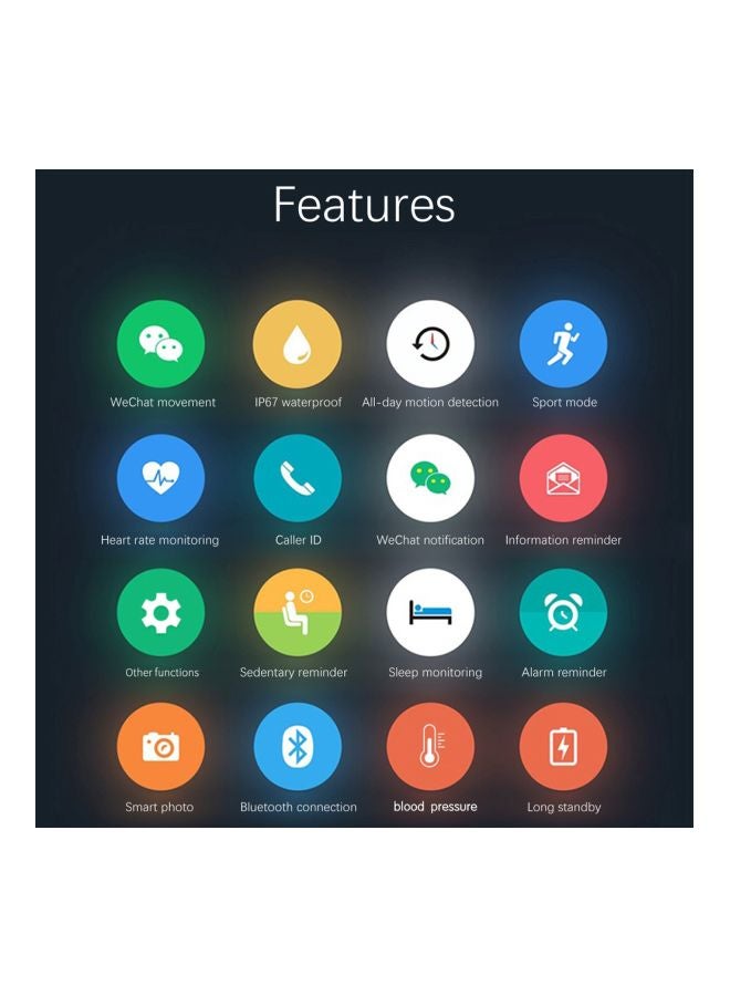 220.0 mAh S88 Waterproof Smartwatch Black - Image 3