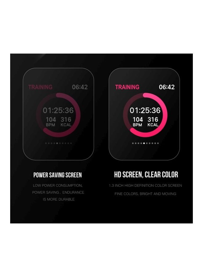 Generic - 180.0 mAh Waterproof Fitness Tracker Black - Image 1