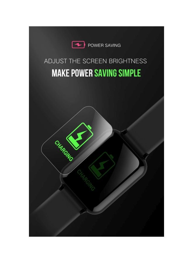 Generic - 180.0 mAh Waterproof Fitness Tracker Black - Image 1