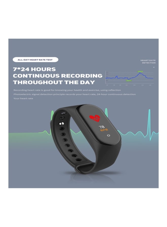 90.0 mAh M4 Pedomete Fitness Tracker Black  - Image 3